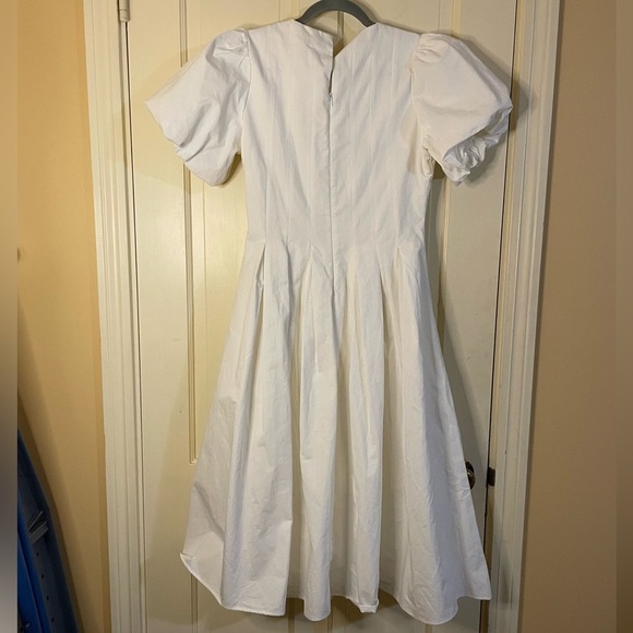 Anthropologie Eri + Ali Corset-Seamed Midi Dress Size 4 White NWT - Picture 10 of 12